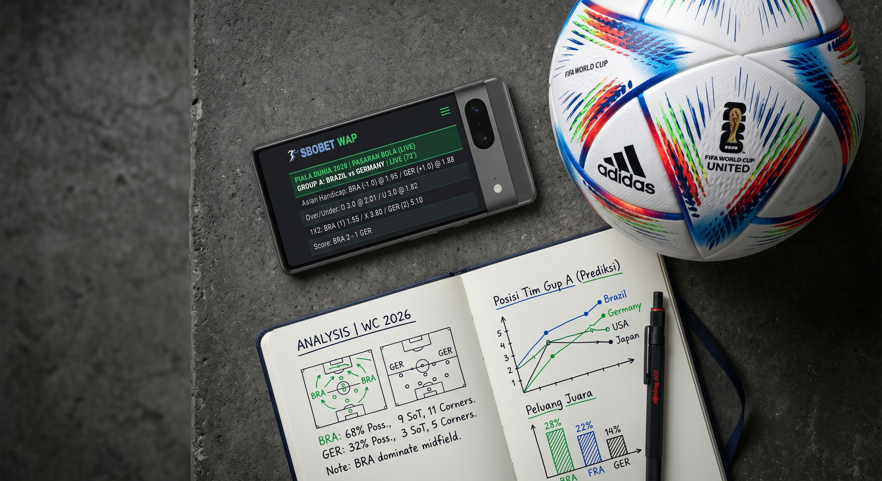Pasaran Bola Piala Dunia 2026 Lewat Kemudahan SBOBET WAP